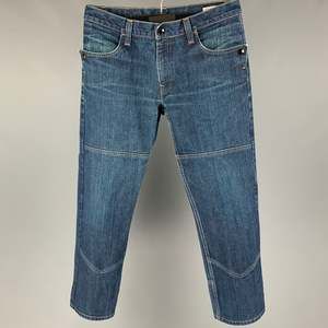 LEVI'S PREMIUM Indigo Washed Cotton Cropped Jeans